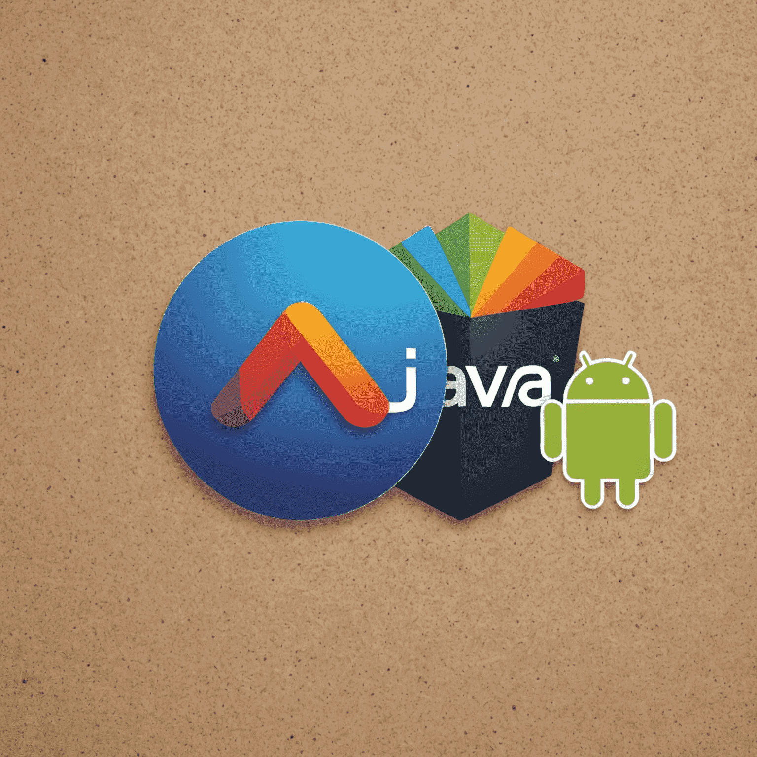 Imagen que muestra los logos de Java y Kotlin lado a lado con un símbolo de versus en el medio, y un teléfono Android en el fondo